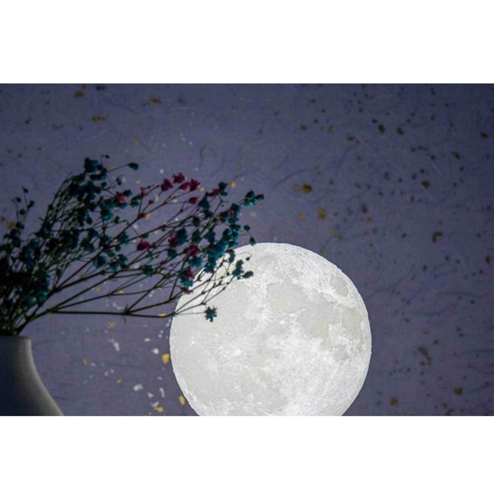 8CM Indoor Lighting Moon Lamp LED Party Home Night Decoration LED With Stand Battery Luminaires